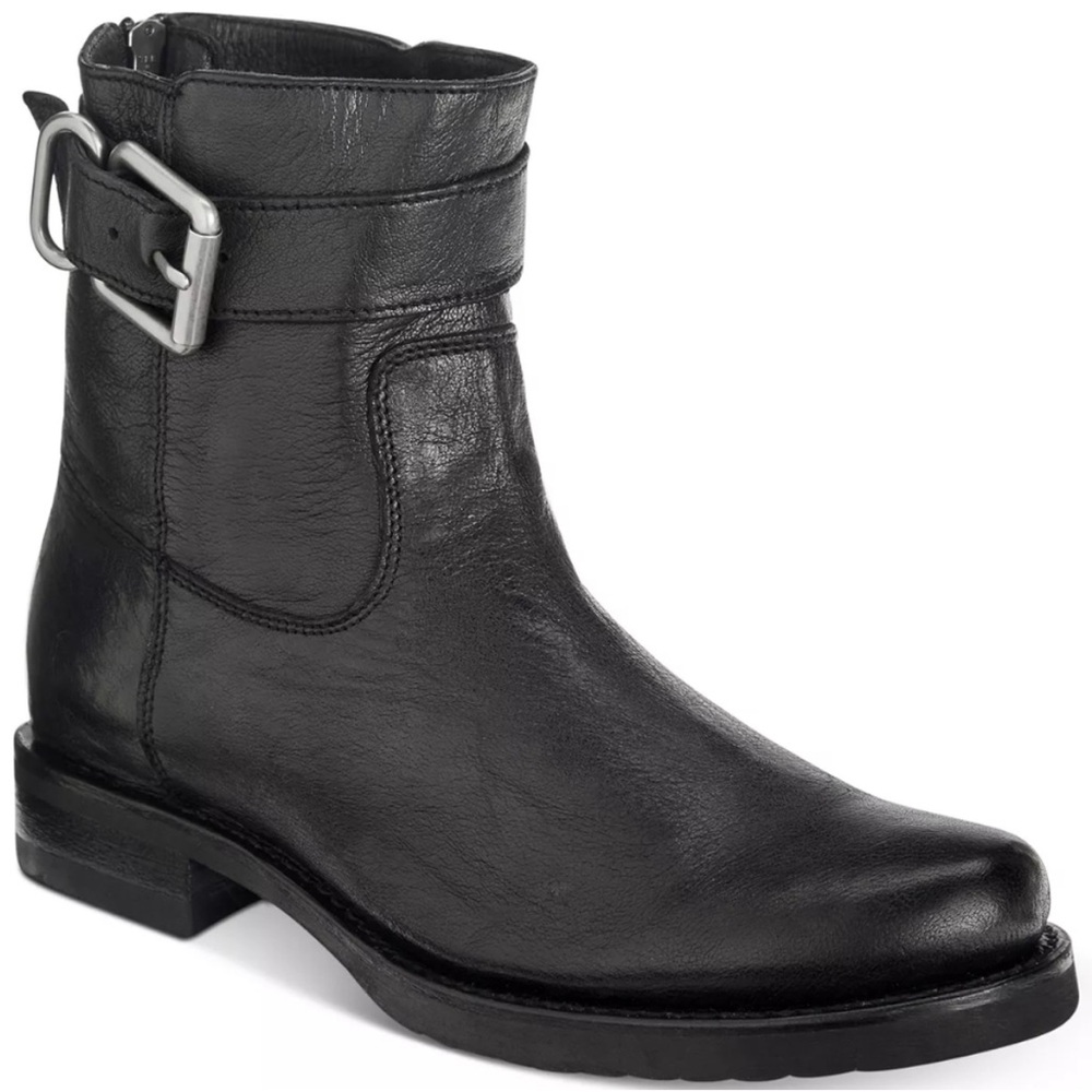 FRYE Veronica Engineer Moto Black
Leather Boot Size 5.5.